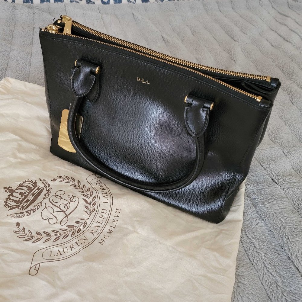 Lauren Ralph Lauren "Newbury" Double Zip Satchel